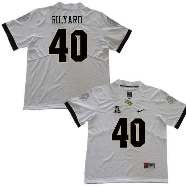 Men #40 Eriq Gilyard UCF Knights College Football Jerseys Sale-White